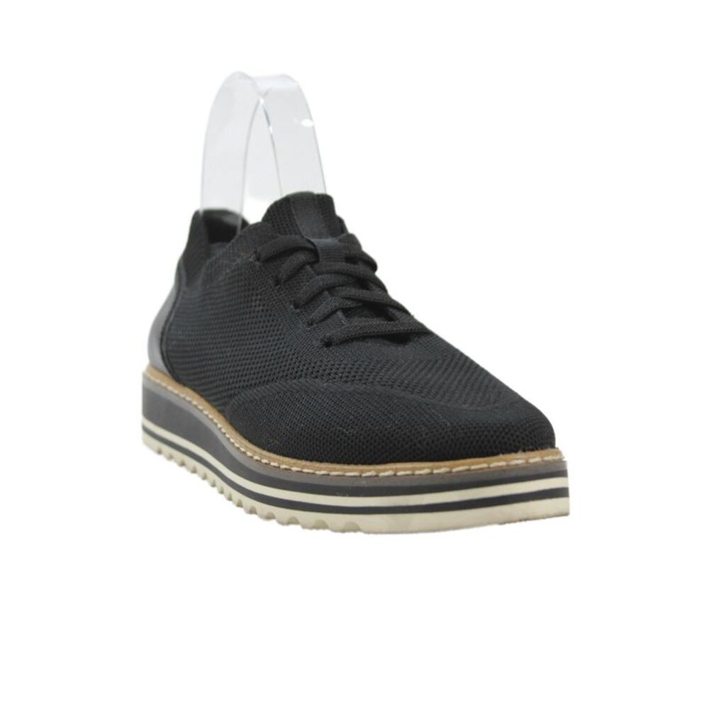 Me Too Women's Round Toe Lace-Up Rubber Sole Oxford Shoes Black Size 6